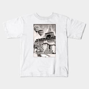 In Remembrance of Paris Collage Kids T-Shirt